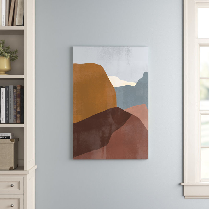 Sedona Colorblock III par Victoria Borges - peinture sur toile tendue, H 48 po x l 32 po