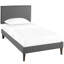 Lit plateforme en tissu Camille avec pieds fuselés carrés Modway-612714270-612714243