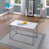 Plateau blanc / base argent