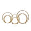 Ensemble de sculptures décoratives en forme d'anneau en métal avec petits pieds sphériques