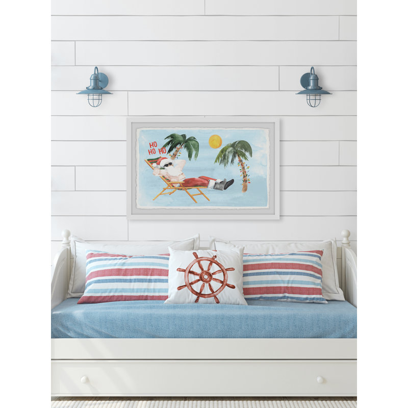 Santa Goes On Vacation - Single Picture Frame Painting, 41cm H x 61cm W x 3.81cm D