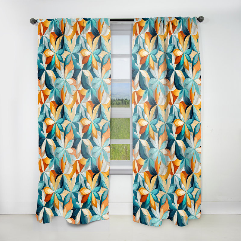 Inner Harmony Exploration Mediation I - Modern Curtain - Velvet Room Darkening - 1 Panel, 52" W x 120" L