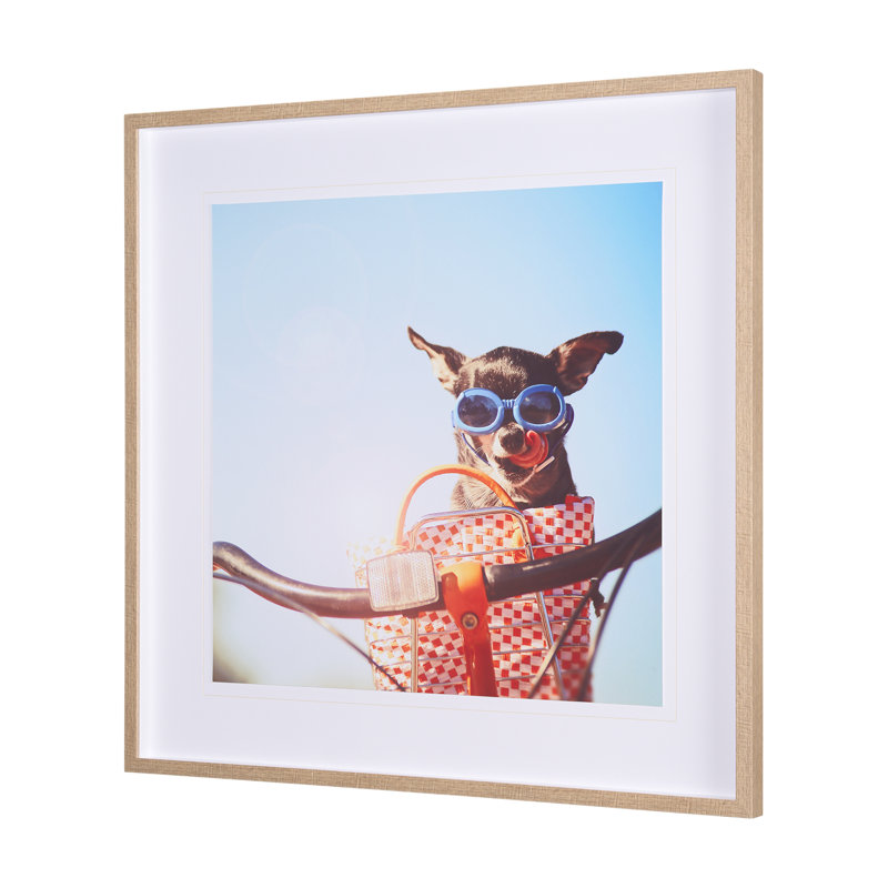 «Retro Chihuahua» par LE Studio, reproduction d'art encadrée sous verre