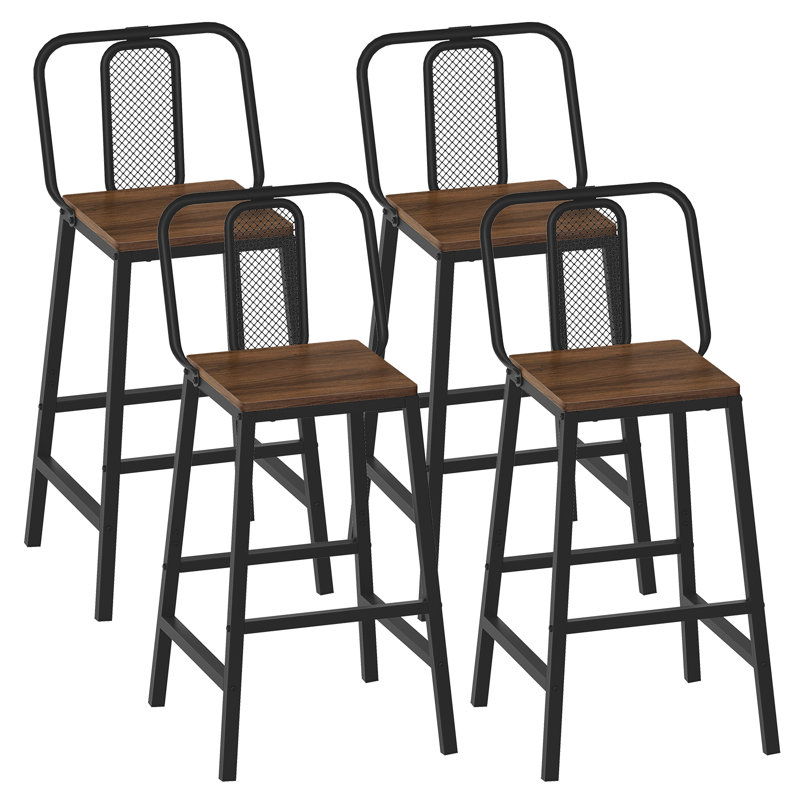 Tabourets de bar 24,2 po, Brun, 4
