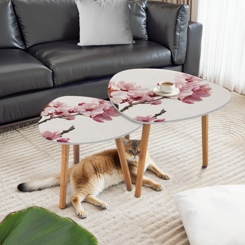 Ensemble de 2 tables basses gigognes Triangle