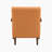 Velsen 26" Mid-Century Modern Accent Chair with Top Grain Leather, Solid Wood Arms, High-Density Foam over Pocket Coils-730864803