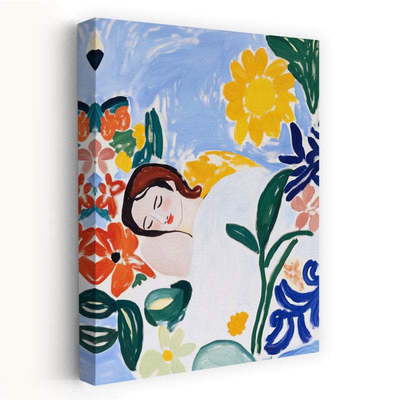 Impression florale paisible «Peaceful Floral Dream», H 18 po x l 12 po