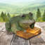 Statue de lecture de grenouille 
