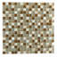 Quartz 0.63" x 0.63" Natural Stone/Glass Grid Mosaic Wall & Floor Tile