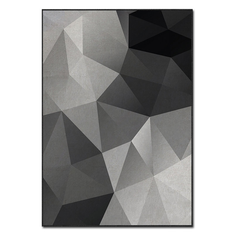 Luxurious Velvet Area Rug, 2.6 x 4.6 Feet, 100% Polyester, 740 g/m² | Non-Slip Felt Dot Underside, Laminated Sponge for Comfort | Easy Machine Washable | Modern Digital Print Design, Perfect for Any Room