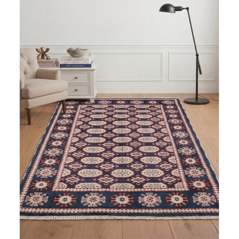 Tapis d'intérieur rectangulaire afghan oriental en soie noire et laine, fait à la main, Rectangulaire 3 pi x 5 pi