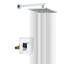 Système de douche carré à pression équilibrée avec valve brute en or brossé-59043809