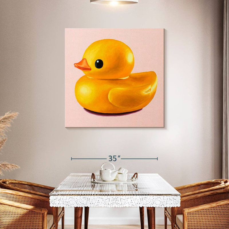 Canard en caoutchouc brillant Ashelle, H 39 po x l 39 po