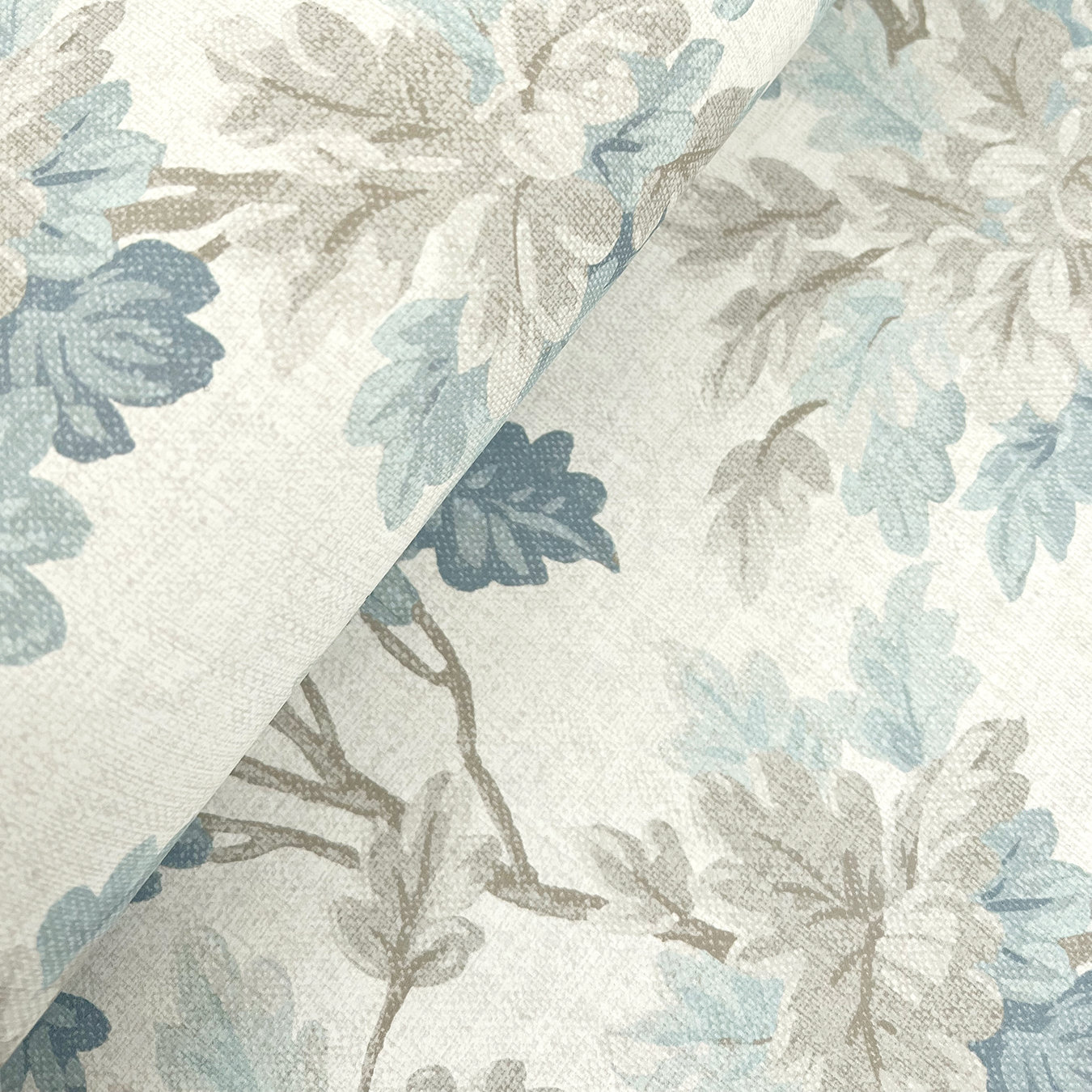 Oakcliff Stone Leaf Trail Wallpaper, Blue