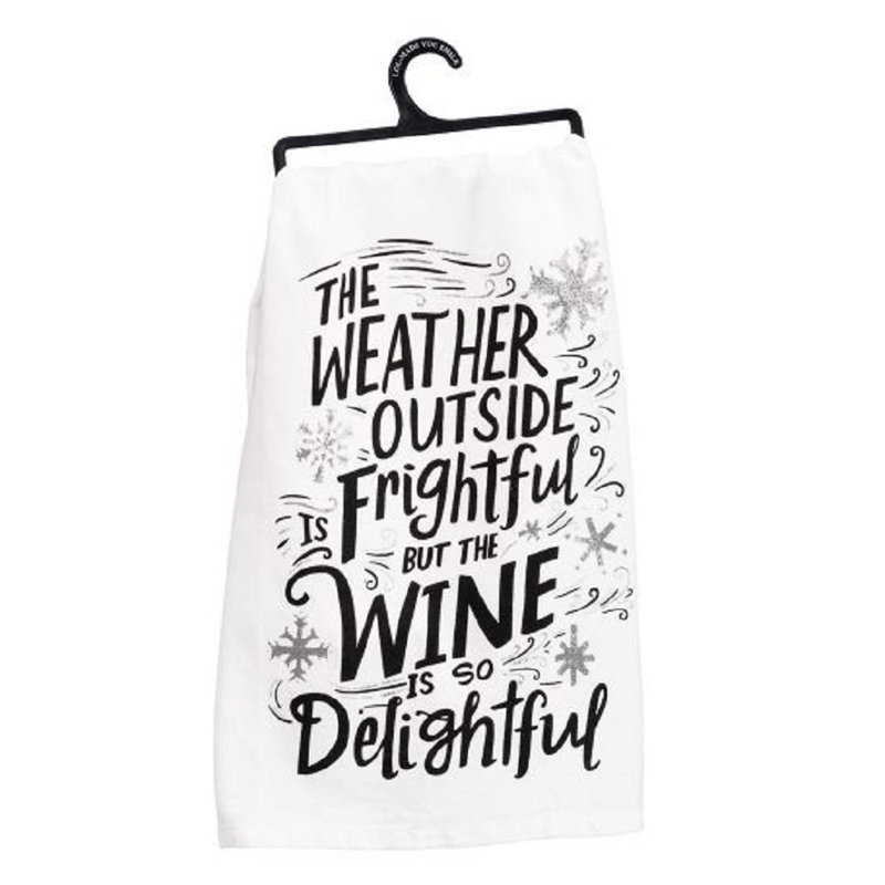  Winter Holiday Dish Towel (Wine Delightful)