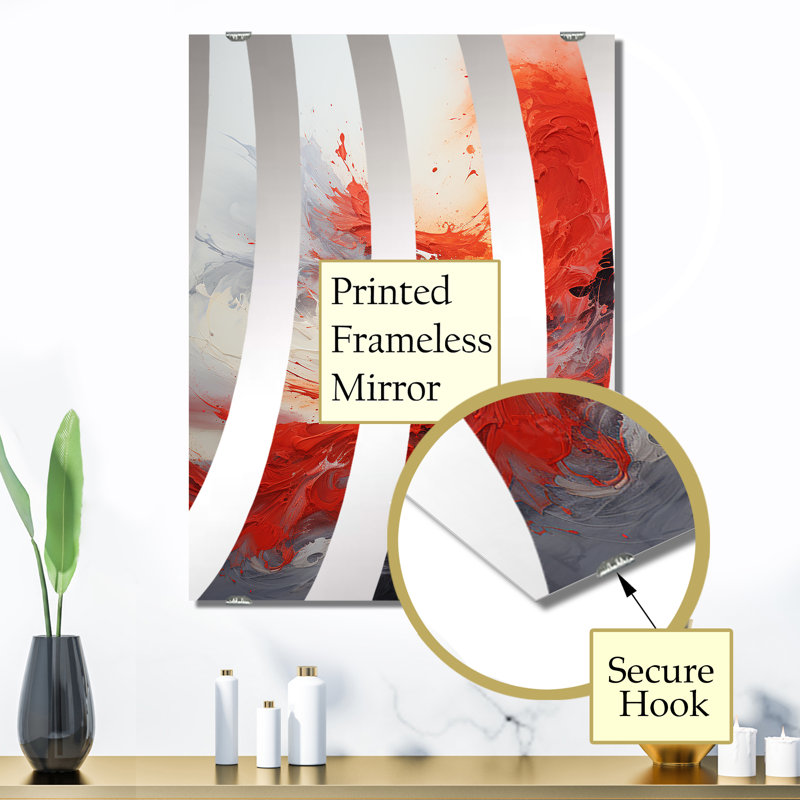 Miroir mural Chaos Unleashed II - Collages abstraits décoratifs MIR131657, 32 po x 24 po