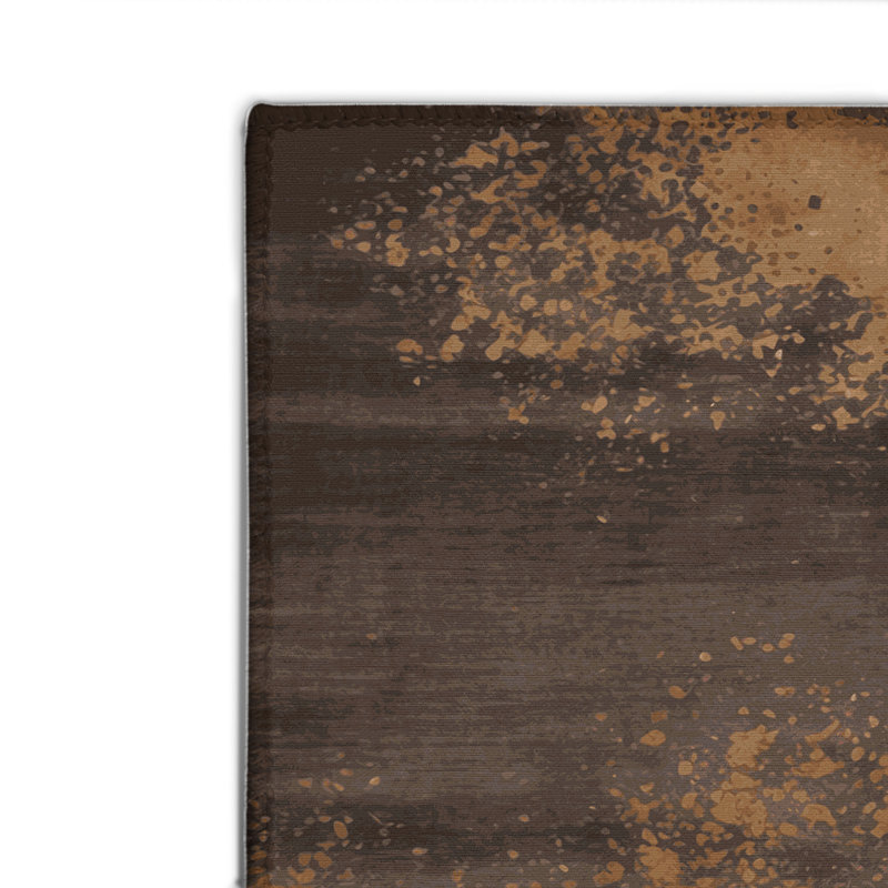 Tapis intérieur et extérieur brun Watercolor, Rectangle 4pi x 6 pi