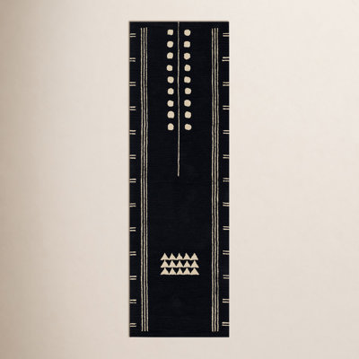 Sameer Hand Tufted Wool Navy/Sand Rug