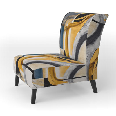 Glam Gold And Black Expression IV - Upholstered Modern & Contemporary Accent Chair and Modern & Contemporary Arm Chair