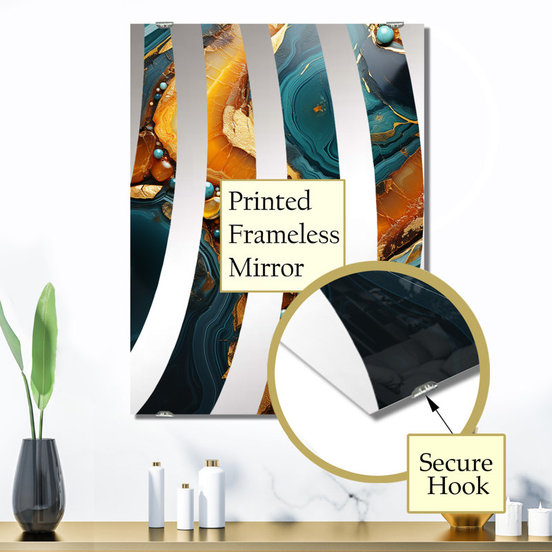 Warnock - Miroir mural abstrait MIR137643, 32 po x 24 po