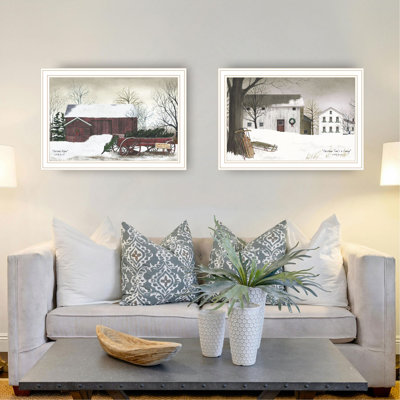 «Trendy Decor 4U», pièce de Noël de 2 pièces avec famille, art mural encadré pour le salon, impression d'art mural pour la chambre à coucher par Billy Jacobs