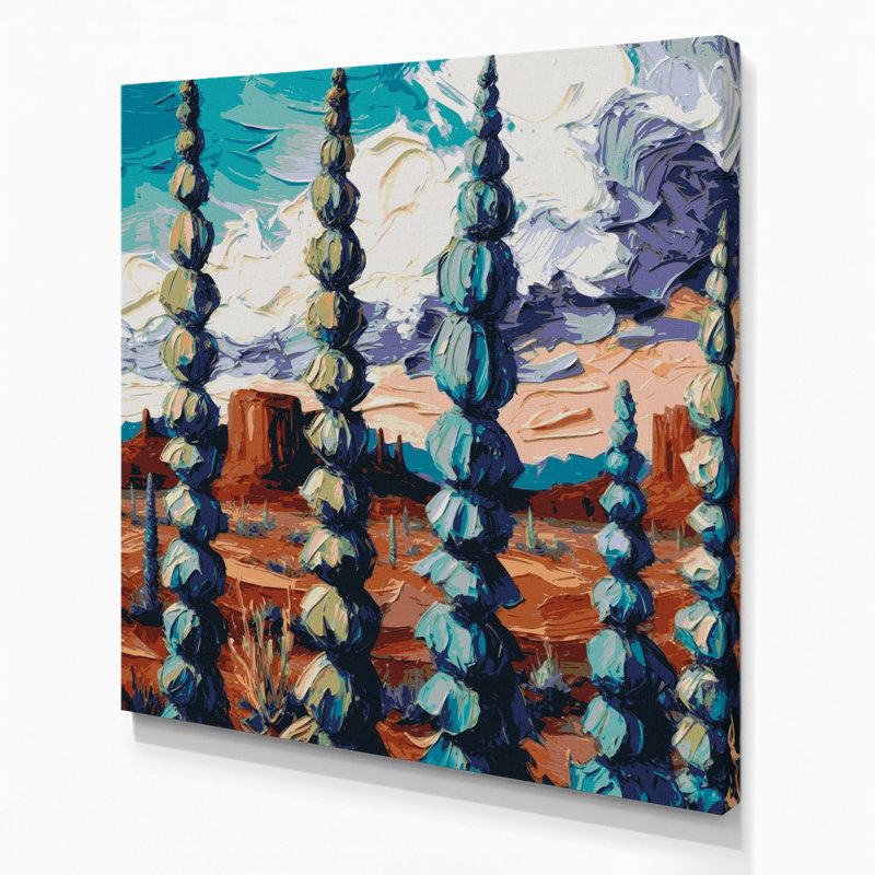 «Southwestern Plants Mormon Tea Plant 170», art mural sur toile mauve, H 32 po x l 32 po