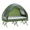 Lit de camp pliable pour 2 personnes avec tente, couvre-lit et matelas gonflable épais Outsunny