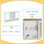 Armoire à pharmacie murale 60 po avec portes à double miroir, tablettes réglables, rangement ouvert, charnières à fermeture en douceur 60 po-129682909
