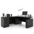 66.93" L Shaped Executive Standing Desk With File Cabinet with Pre-Assembled Frame and Lockable Cabinet-626097632-616328552