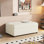Lit-repose-pieds pliant avec matelas intégré, lit d'invité portable convertible polyvalent