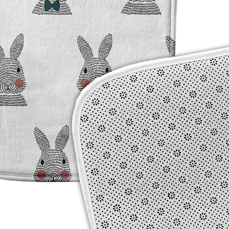 Tapis de bain Borislav Funky Junky, L 21 po x L 34 po, Vert foncé