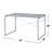 Writing Desk With Metal Sled Base-1834407746