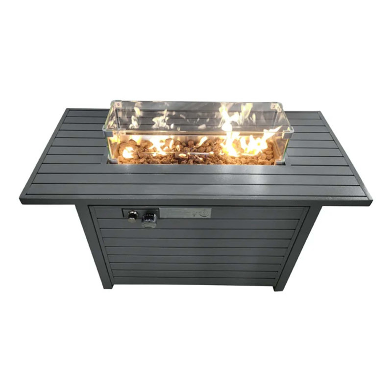 Propane Outdoor Fire Pit Table With Lid