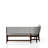 Curved Dining Bench Mid-Century Modern Upholstered Curved Bench