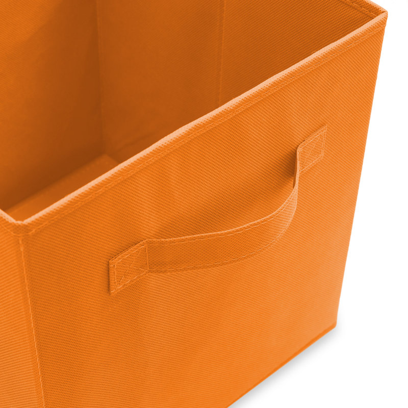 Collapsible Fabric Cubes, 11" Storage Bins (Set of 12), Orange
