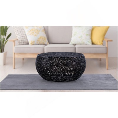 Table basse ronde noire