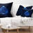 Blue Droplet Design - Abstract Printed Pillow
