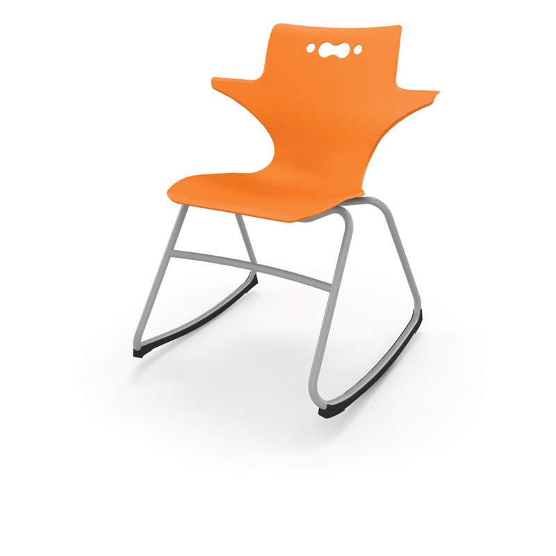 Chaise de classe traîneau Hierarchy, Orange, H 18 po