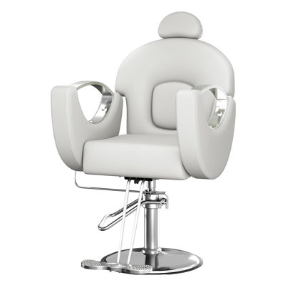 Barber Chair for Hair Stylist, Heavy Duty Reclining Salon Chair with Height Adjustable Hydraulic and 360 Degrees Rotation Base, Max Load 330 LBS Beauty Spa Equipment for Barbershop