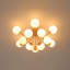 Plafonnier semi-encastré 10 lumières Mid-Century