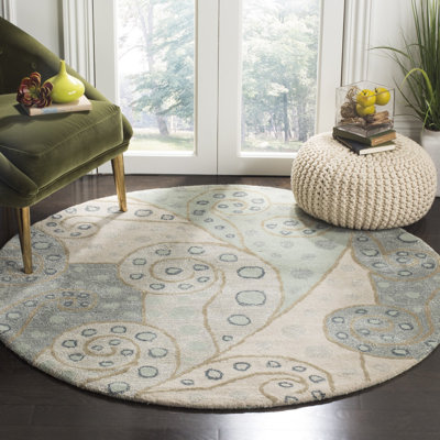 Tapis floral en laine touffeté à la main Bella