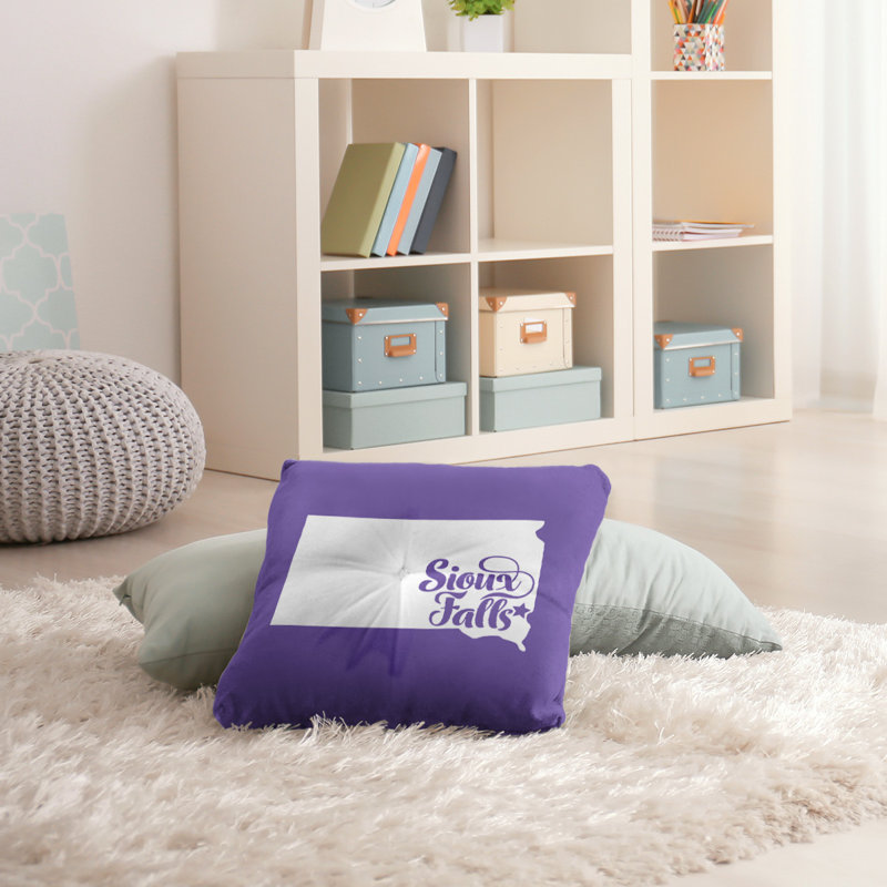 Coussin de sol touffeté nevada, Sioux Falls, 26 po x 26 po, Mauve