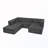 U-Shaped Modular Sectional Sofa With Wave-Shaped Armrest-1766553755