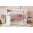 PlayNest Twin Over Twin Playhouse Bunk Bed with Climbing Ramp and Safety Guardrails-115684309