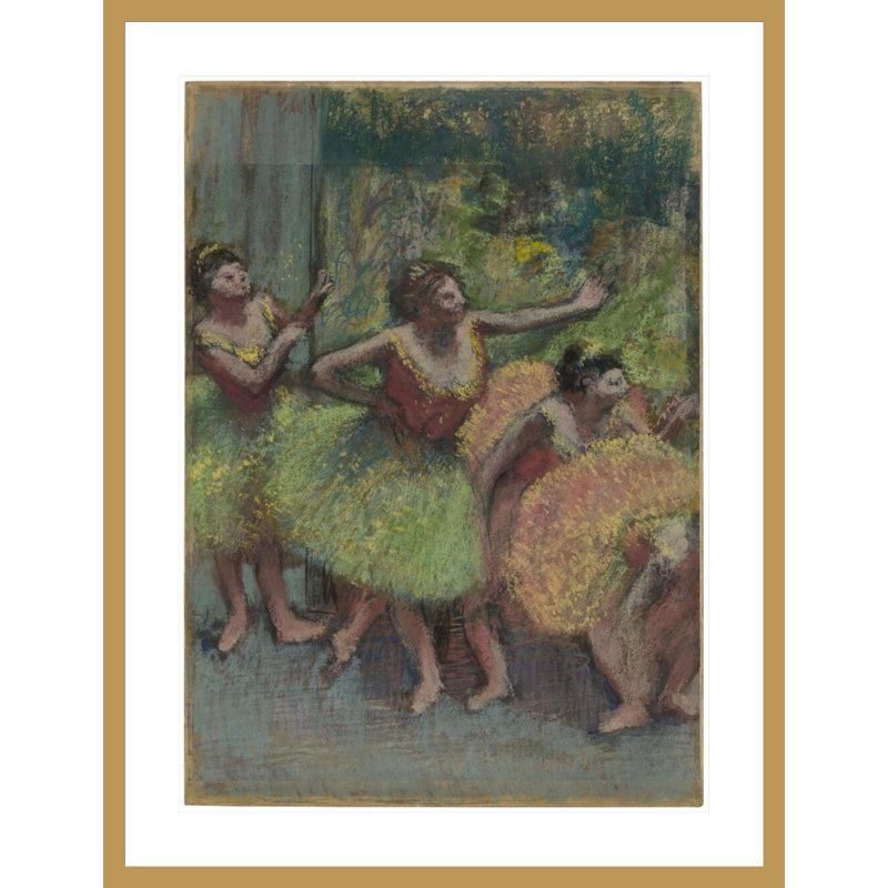 Danseuses vertes et jaunes par Edgar Degas, H 41,5 po x l 31,81 po