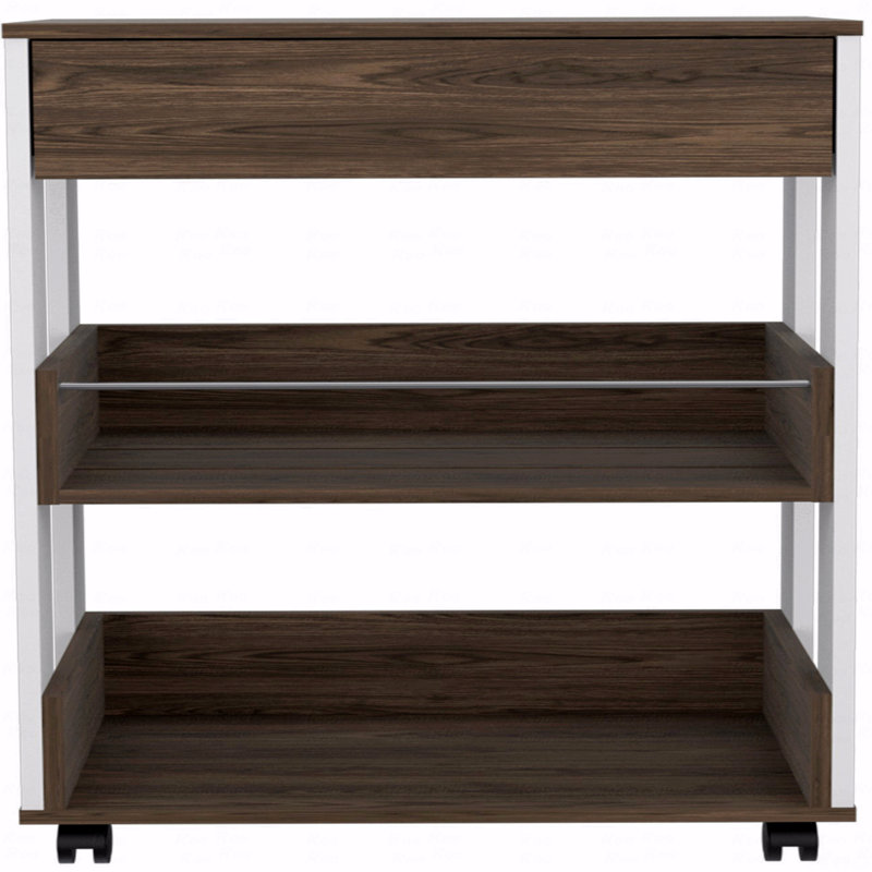 Kitchen Cart, Three Shelves, Four Casters
