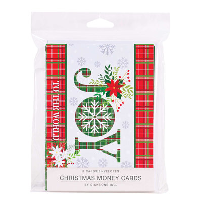 Christmas Money Card Floral Joy To World