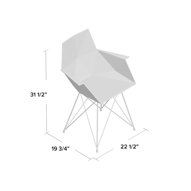 Faz Patio Dining Chair, White