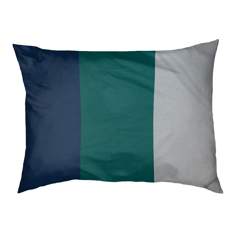 Coussin extérieur Phoenix, Très grand (l 50 po x P 40 po x H 17 po), Bleu marine / vert nord-ouest / argent métallique