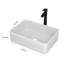 Lavabo de salle de bain rectangulaire en céramique semi-encastré 19 po Kilroot